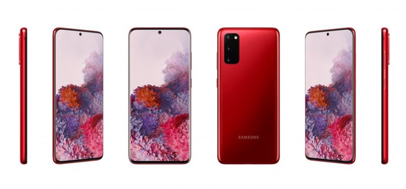 Samsung Galaxy S20 Aura Red Color