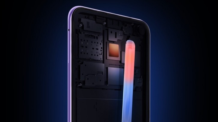 Vivo Z6 5g with liquid-cooled heat-dissipating pipe