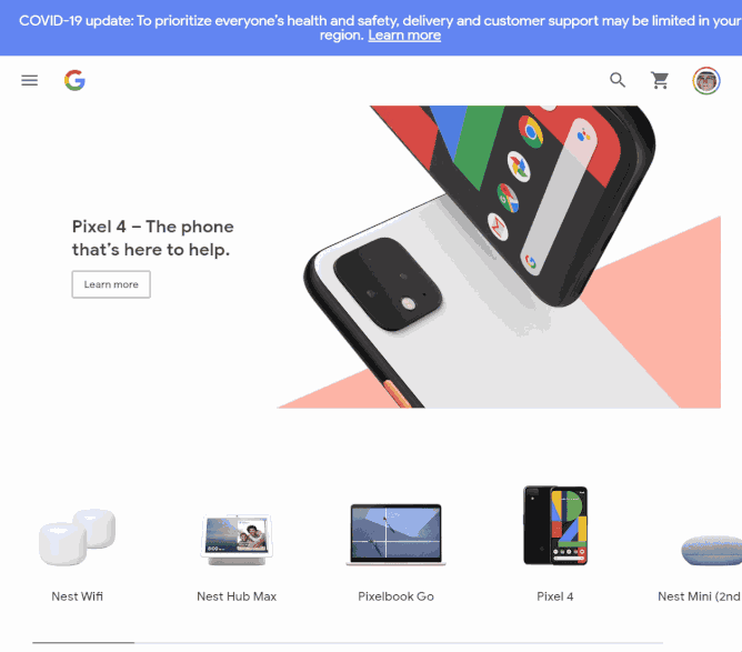 Google Store without Pixel 3