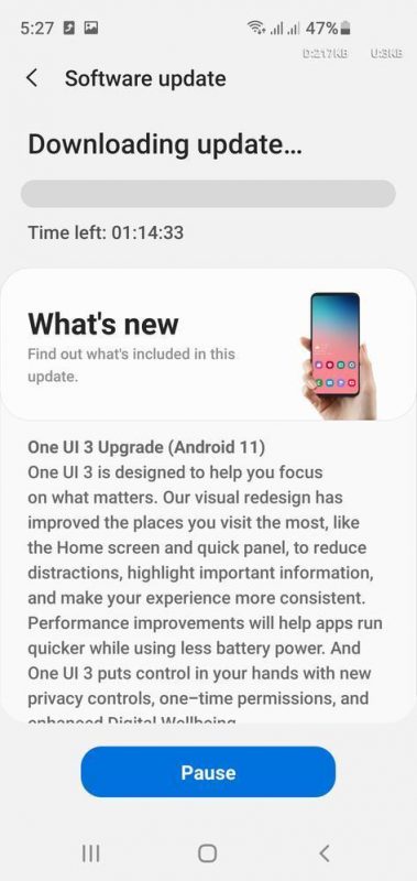 Samsung Galaxy S10 Android 11 Update
