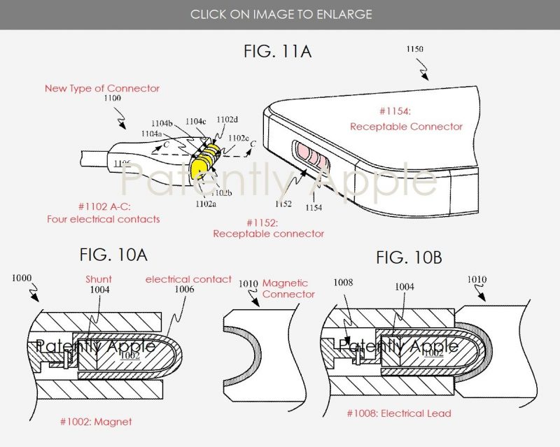 iPhone magnetic connector patent lightning replacement