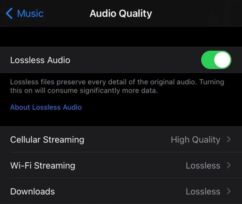 Apple Music Audio Quality Setup