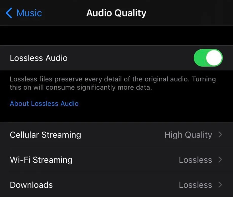 Apple Music Audio Quality Setup