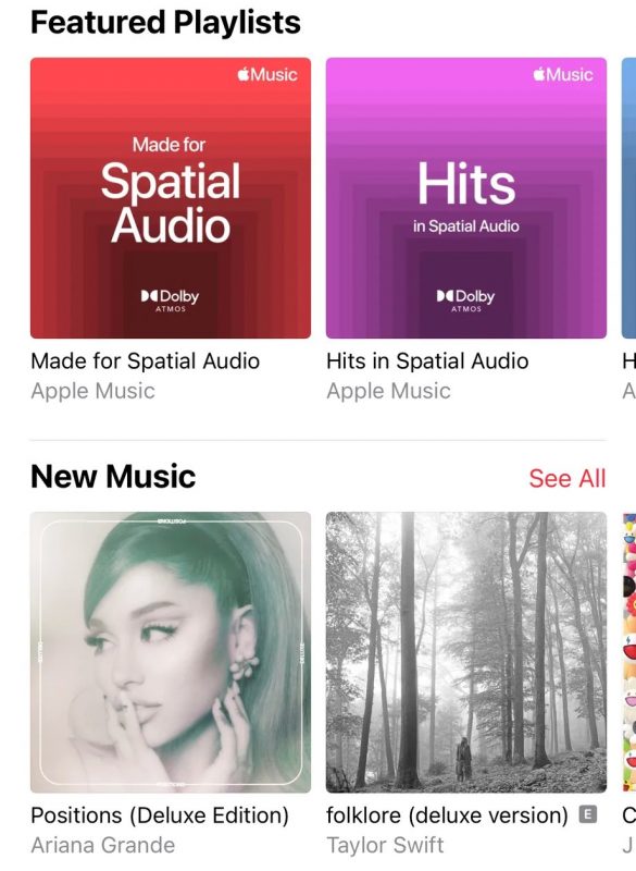 Apple Music Spatial Audio promote playlist