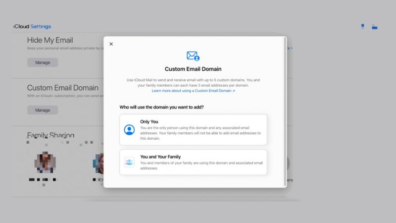 iCloud Custom Email Domain