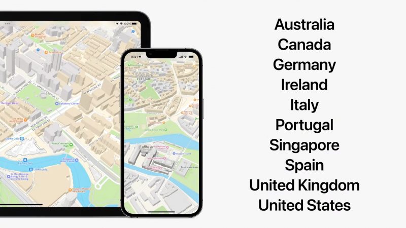 Apple Maps New Map 2022