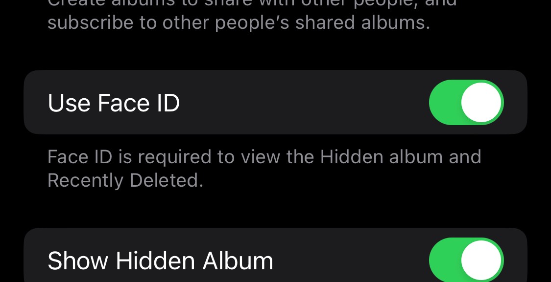 iOS 16 Photos locked album