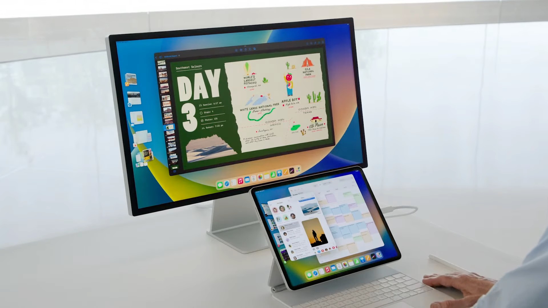 iPadOS 16 Cable to Display multitasking
